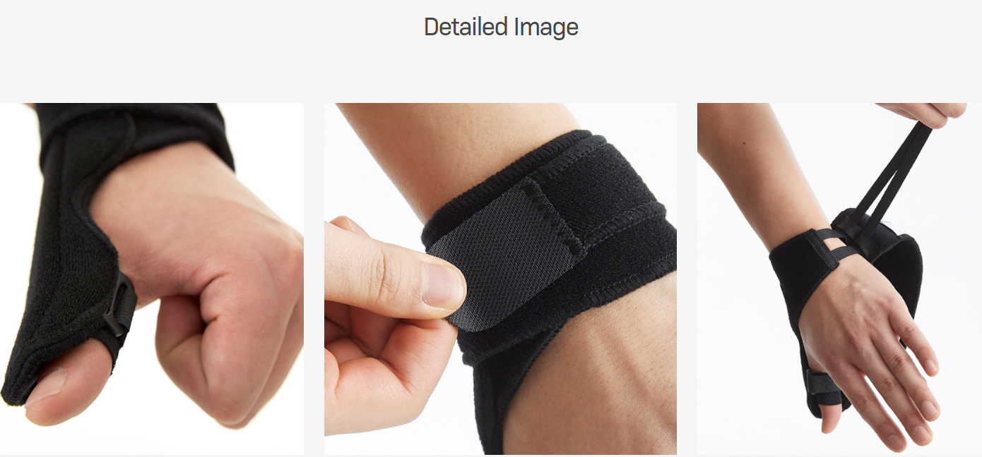 Thumb Splint With Thumb Aluminum Stay Provides Maximum Stabilization & Immobilization & Bilateral Design for Fitting Left or Right