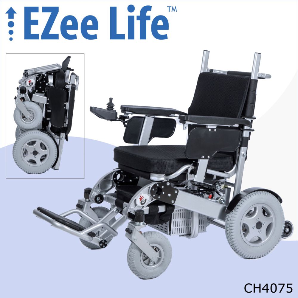 4G Bariatric Electric Folding Wheelchair - 500 Lb Capacity