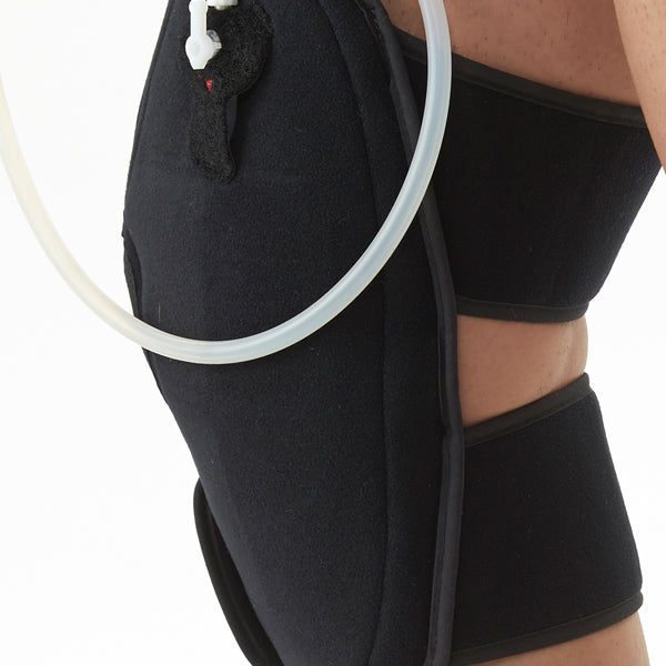 Knee Brace with Hot & Cold Compression Gel Pack For Injury & Pain Relief Adjustable Compression Knee Brace With Straps For Sports Injury - Black