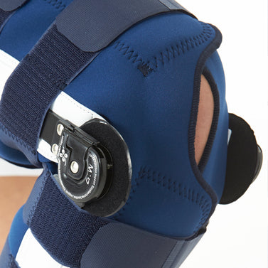 Knee Brace Support With Hinges For Stability With Dial Pin Lock & Knee Immobilizer Post Operation, Surgeries, And Rehabilitation - Long