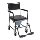 Commode chair with Four wheels (4 locks)