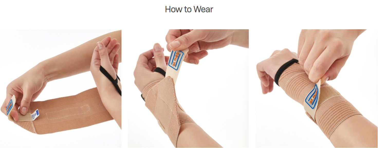 Dr. Med Elastic Wrist Wrap for Carpal Tunnel Pain | Wrist Compression Sleeve for Tendonitis, Bursitis, Osteoarthritis Slight distortions, Sprains & Strains in the wrist