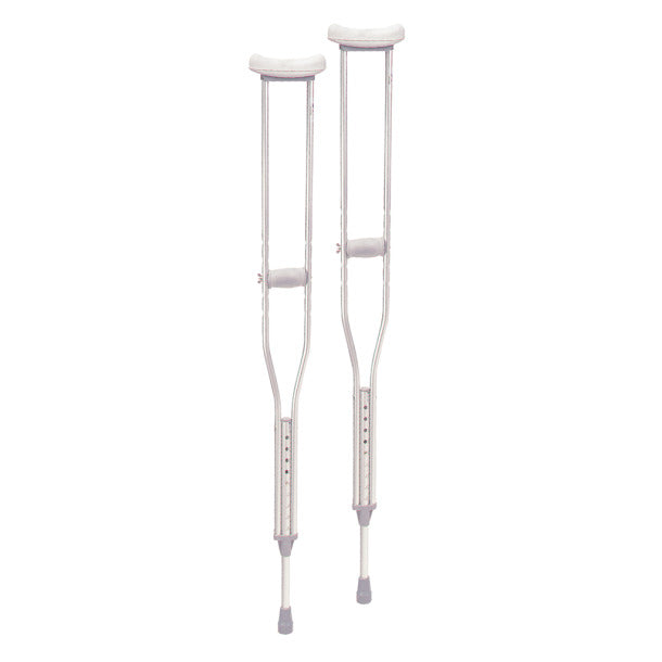 Aluminum Crutches for sizes (Adult Height (5'2" to 5'10") / Youth Height (4'6" to 5'2") / Tall Height (5'10" to 6'6") - Premium quality