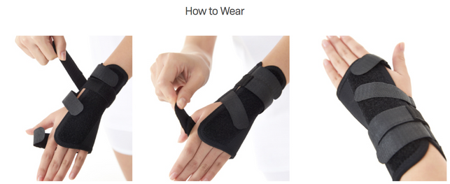 Dr. Med Wrist Palm Splint - Wrist Support for Strains & Sprains - Easy ...