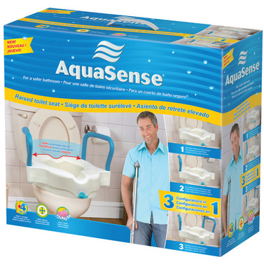 AquaSense 3-in-1 Raised Toilet Seat 2"