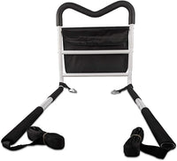Home Bed Rail Assist Bar, with Multiple Grip Positions and Storage Pouch