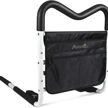 Home Bed Rail Assist Bar, with Multiple Grip Positions and Storage Pouch