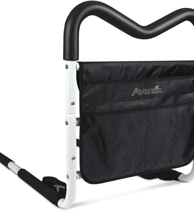 Home Bed Rail Assist Bar, with Multiple Grip Positions and Storage Pouch