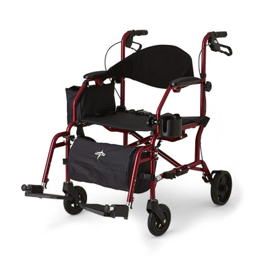 Rollator walker & wheelchair / Transport Chair and Rollator walker with foot rest