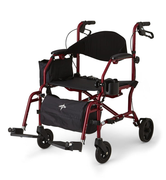 Rollator walker & wheelchair / Transport Chair and Rollator walker with foot rest