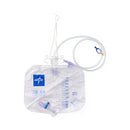 Urinary Drain Bag with Anti-Reflux Tower and Metal-Free Slide-Tap Drainage Port, 2,000 mL