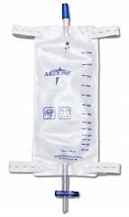 Case of 48 / LEG BAG WITH COMFORT STRAPS, SLIDE TAP DRAIN PORT, 900ML