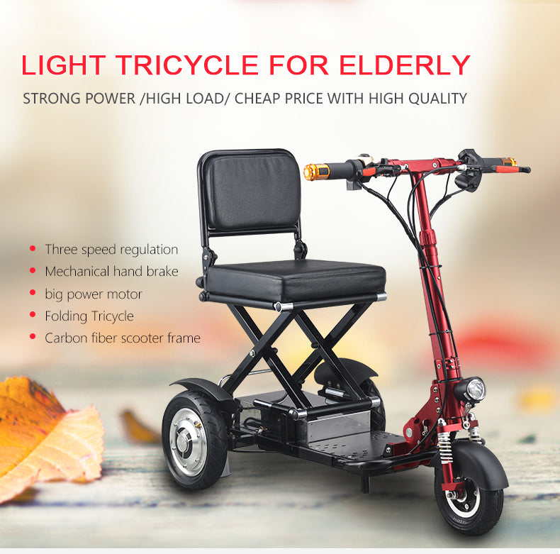 Lightweight Mobility Scooter For Adults Long Range Mobility Scooter For Seniors Adults Cushioned Seat Rent