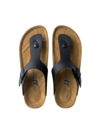 Men's Black Genuine Leather Sandal