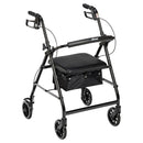 Drivemedical Aluminum Rollator, 6" Casters