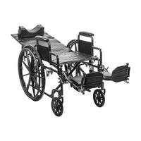 Drive Medical Silver Sport Recliner wheelchair with Vinyl Upholstery