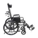 Drive Medical Silver Sport Recliner wheelchair with Vinyl Upholstery