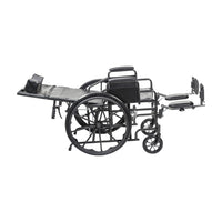 Drive Medical Silver Sport Recliner wheelchair with Vinyl Upholstery