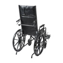 Drive Medical Silver Sport Recliner wheelchair with Vinyl Upholstery