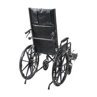 Drive Medical Silver Sport Recliner wheelchair with Vinyl Upholstery