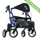 Drivemedical Airgo Fusion F20 Side-Folding Rollator & Transport Chair