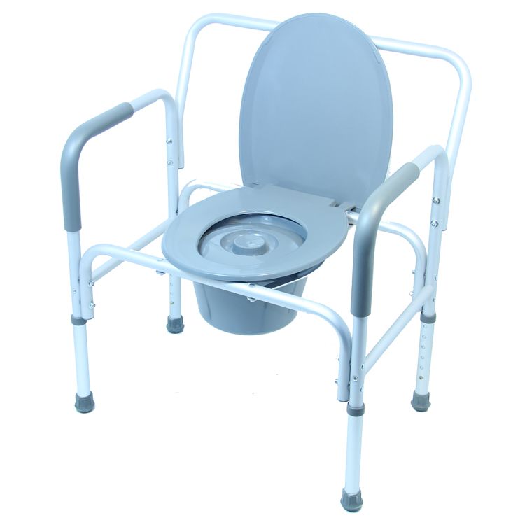 Ec35 Commode Ezee Life Stationary Folding Steel Commode (CH1051) – jjhealthcareproducts
