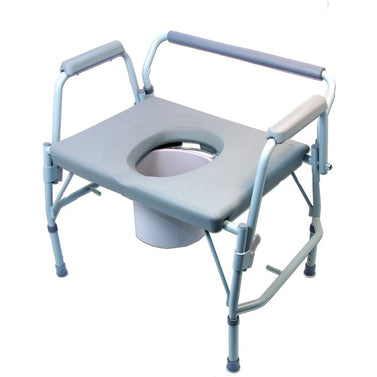Ezee Life Wide Seat Drop-arm Commode (400lbs) (CH1052)