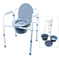 Ezee Life Stationary Folding Steel Commode (CH1071)