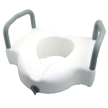 Ezee Life 2 in 1 Locking Elevated Toilet Seat with Arms