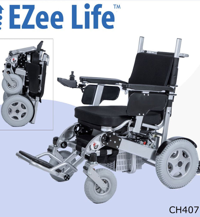 4G Bariatric Electric Folding Wheelchair - 500 Lb Capacity