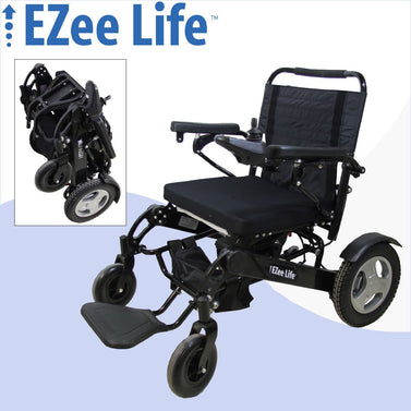 Bariatric Electric Folding Wheelchair - 352 Lb Capacity - 21" Seat