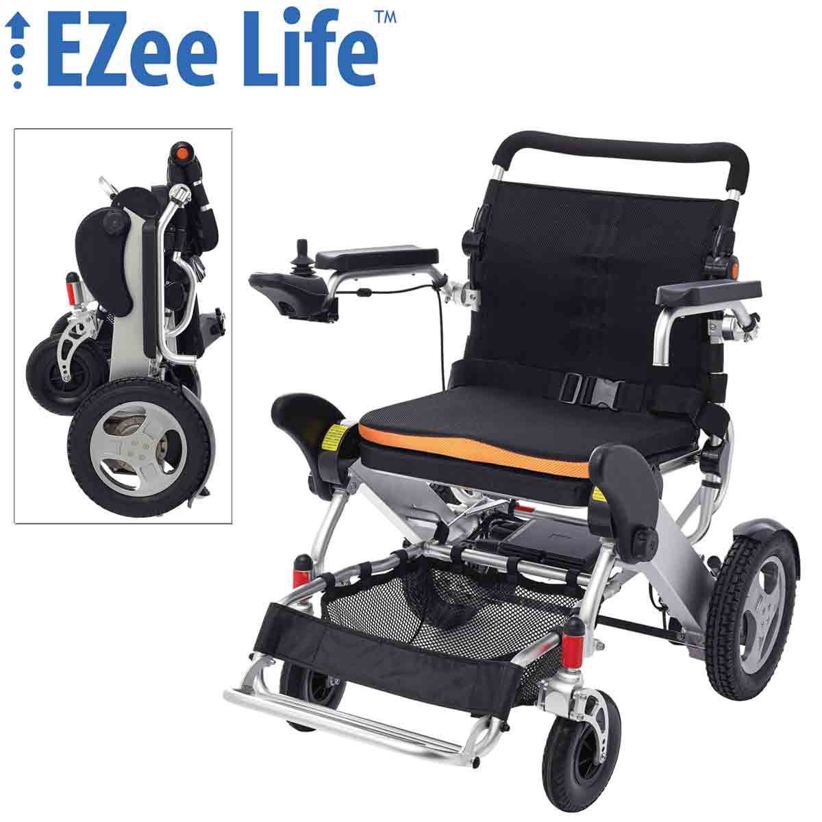 3G DLX Folding Electric Wheelchair w/ 12" Rear Wheels - CH4085