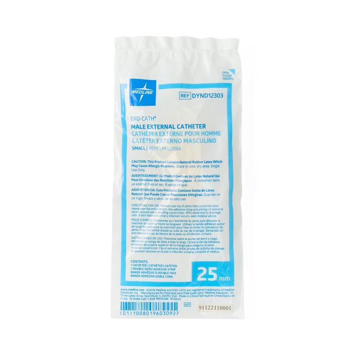 Exo-Cath® External Latex Male Catheter with Foam Adhesive Strap