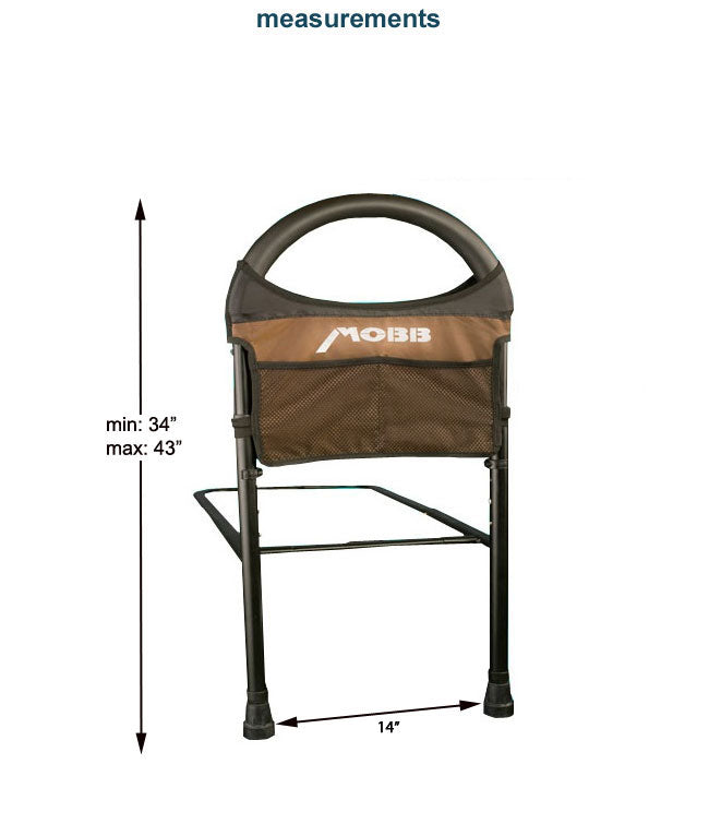 MOBBility Bed Rail With mesh storage pockets