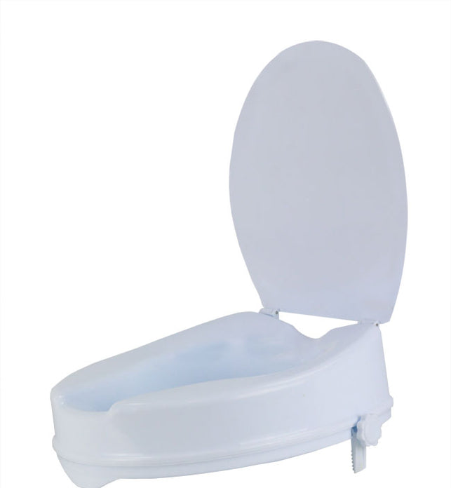 4'' Raised Toilet Seat with Lid without handle