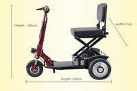 Lightweight Mobility Scooter For Adults Long Range Mobility Scooter For Seniors Adults Cushioned Seat Rent