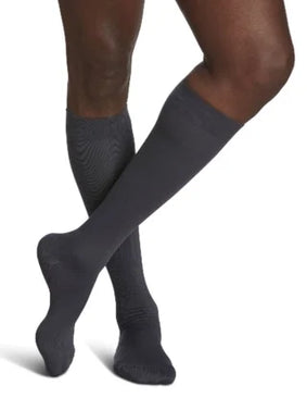 Sigaris Microfiber Calf Compression Stockings for men (20-30mmHg) with Grip-Top