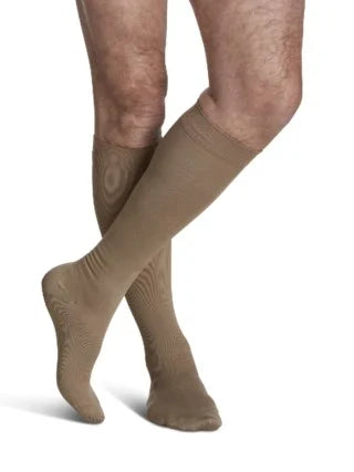 Sigaris Microfiber Calf Compression Stockings for men (20-30mmHg) with Grip-Top