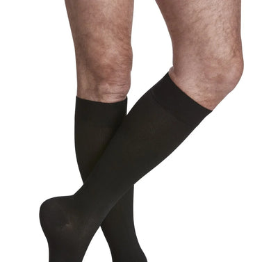 Sigaris Microfiber Calf Compression Stockings for men (20-30mmHg) with Grip-Top