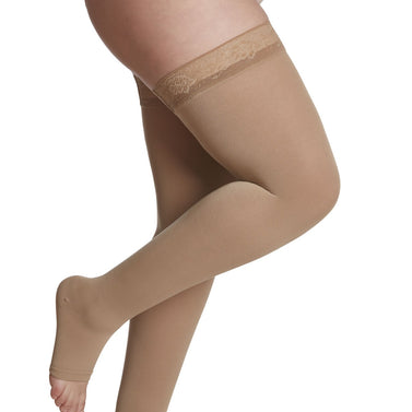 Sigvaris Soft Opaque - Thigh-High w/Grip-Top (20-30mmHg)