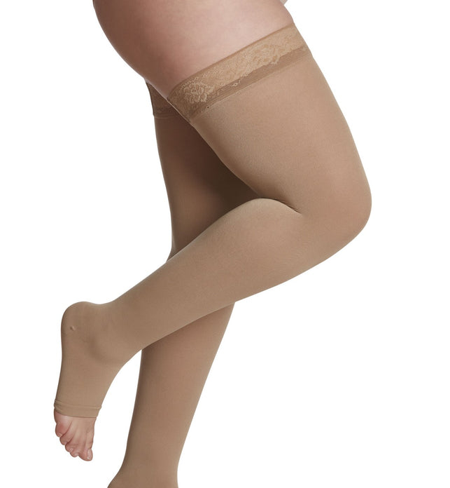 Sigvaris Soft Opaque - Thigh-High w/Grip-Top (20-30mmHg)