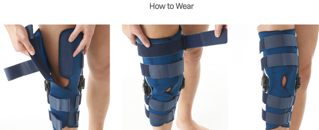 Knee Brace Support With Hinges For Stability With Dial Pin Lock & Knee ...