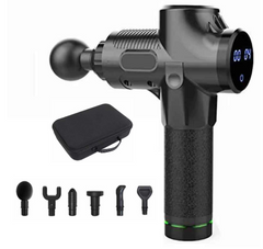 Massage Gun Percussion Muscle Massager Gun Cordless Electric Handheld 30  Speed Levels Deep Tissue Massage Gun with 6 Massage Heads for Body  Relaxation Pain Relief 