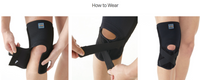 Medical Knee Brace Support With Cross Strap For Sports & Injury Support Adjustable Compression Support With Bi-directional Strap For Soft Tissue Protection - Black