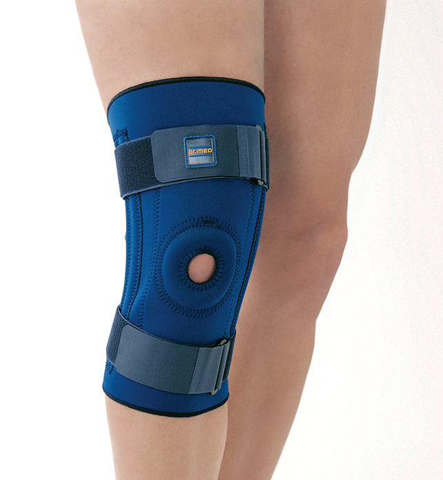 Medical Knee Brace Support With Side Spring Stabilizer For Protection Against Tissue - Adjustable Knee Brace For Cycling, Running & Sports