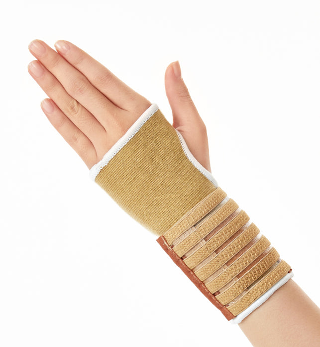 Elasic Wrist Brace with Adjustable Wrap & Wrist Compression Sleeve for Support - Helpful, Easy & Simple Wear