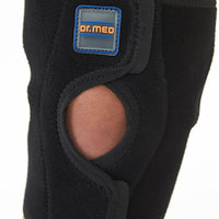Short Medical Knee Brace With Side Hinges For Soft Tissue Support Post Operation & Surgeries Neoprene Knee Sleeve - Black