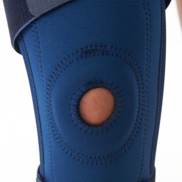 Medical Knee Brace Support With Side Spring Stabilizer For Protection Against Tissue - Adjustable Knee Brace For Cycling, Running & Sports