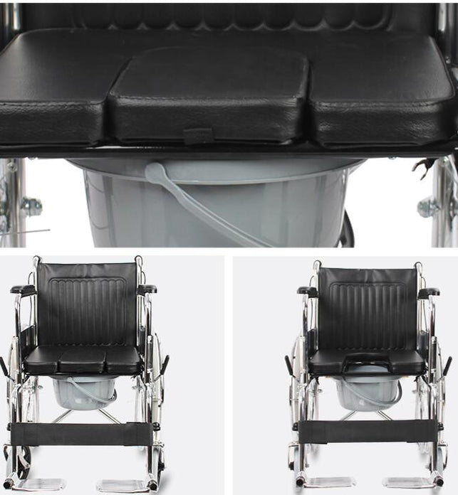 Portable Steel Commode Seat Chair For Senior Adjustable Toilet Chair With Bucket Mobility Aid For Seniors