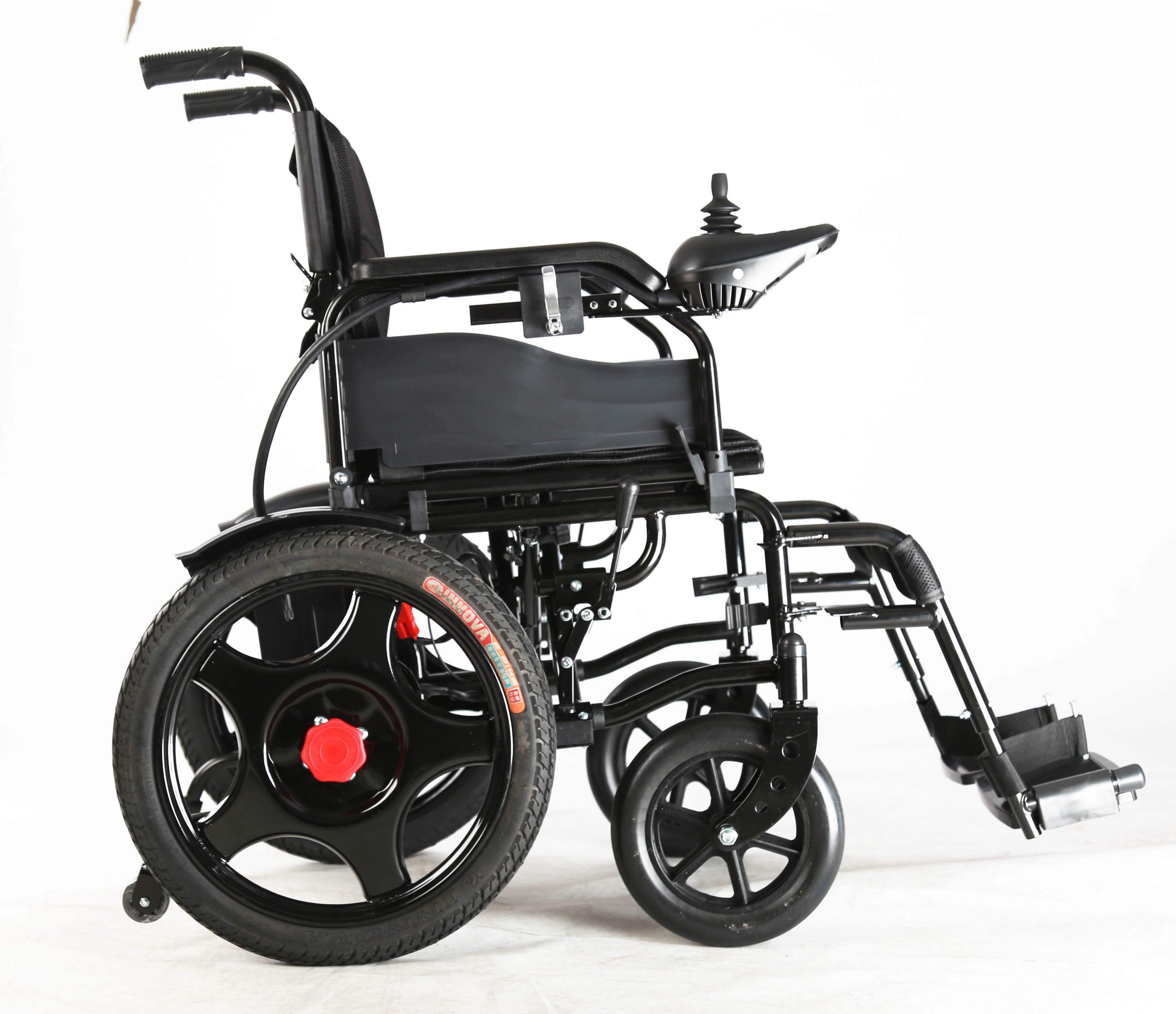 Electric Wheelchair With Folding Frame Safe Electric Wheelchair With Long Range Portable And Comfortable Mobility Aid For Elder, Seniors & Disabled People